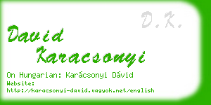 david karacsonyi business card